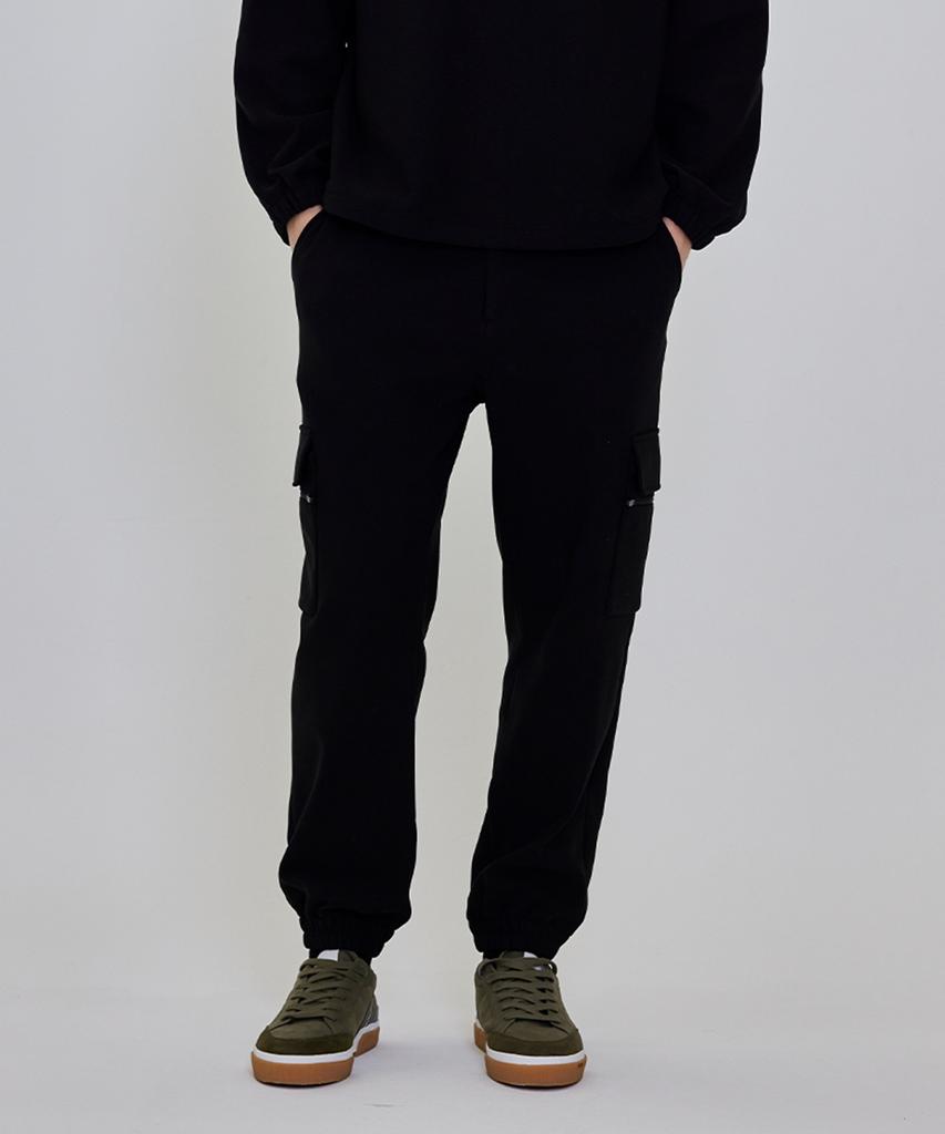 ADHOC Men'S Woven Top Set Cargo Pants (Black)