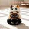Плюшевая игрушка-кошка в лежачем положении, набитая ПП-хлопком, для детей и коллекционеров