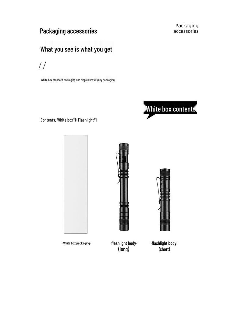 Portable Mini Aluminum LED Flashlight - High Power, Small Home & Outdoor Penlight, AAA Battery Powered