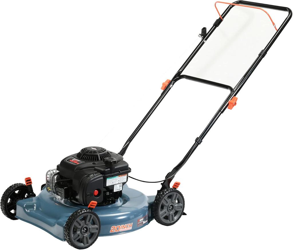 Газонокосилка LSPG-M7 с 21-дюймовым двигателем Briggs & Stratton объемом 140 куб. см, 4-тактным двигателем, функцией сбора травы в травосборник, мульчирования и боковым выбросом