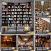 Library Bookshelf Background Fabric Bedroom Study Tapestry Bedside DecorationHanging Fabric Live Broadcast Background Fabric