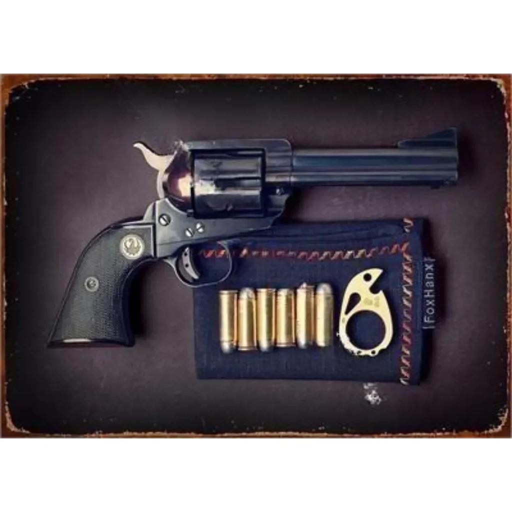 Vintage Neue Pistole HD Zinn Malerei Metall Zeichen Poster Nach Hause Wohnzimmer Bar Club Party Mann Höhle Kunst Wand Dekoration