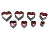 8PCS Alloy Steel Leather Cutting Die Set Hollow Punch Set  for Leatherwork, Fabric, Foam