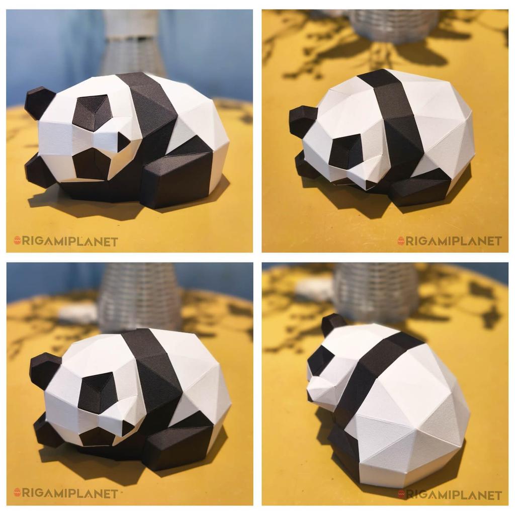 ORIGAMIPLANET 3D Набор для оригами и бумажного моделирования Панда Туан Веселый DIY 3D Модель животного из бумаги Панда для подростков Легкая ручная работа Фигурка животного Скульптура Подарочный набор для