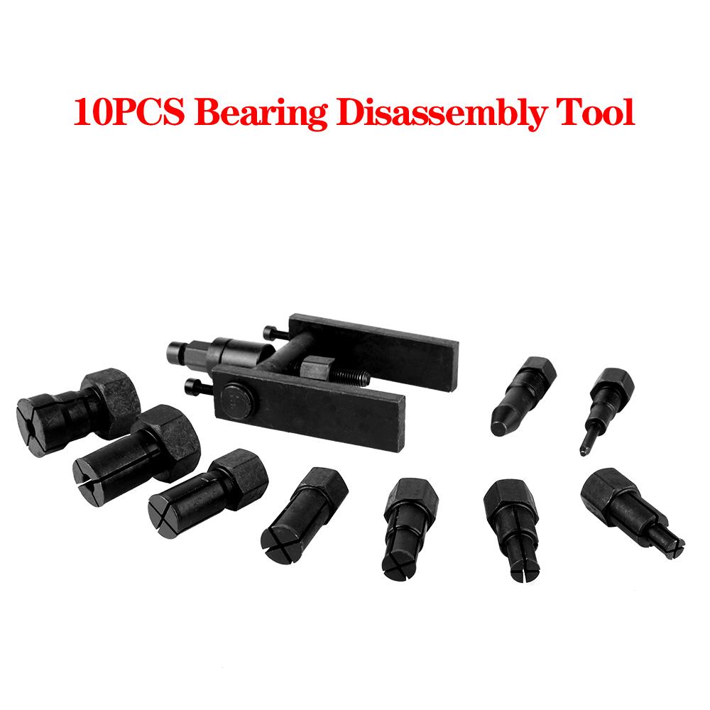 Aluminum Wheel Bearing Kit Motorcycle Bearing Disassembly Tools Remover Automotive Tools 10 Pcs/Set Portable Repair Kit Seal Driver Installer