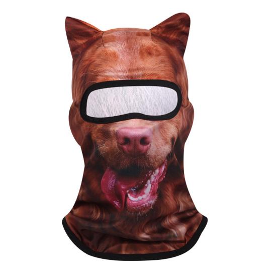 3D Cat Велосипедная Балаклава с капюшоном и ушками, Балаклава с принтом животных для активного отдыха, музыкальных фестивалей, рейвов, лыж