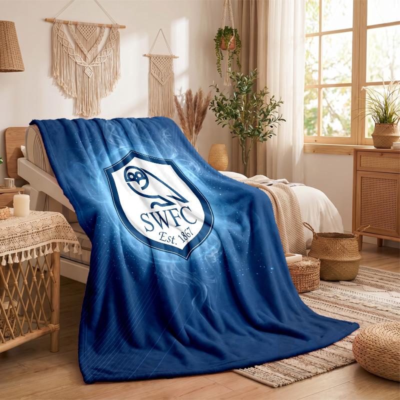 Флисовое одеяло в тематике Sheffield Wednesday Уютное мягкое плюшевое одеяло для спальни, дивана, путешествий