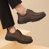 Leather Casual Shoes Men's Lace Up Shoes Outdoor Walking Shoes Office Men's Dress Shoes Sneakers