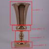 43cm Large Centrepiece Iron Home Decorative Table Decor Flower Vase Wedding