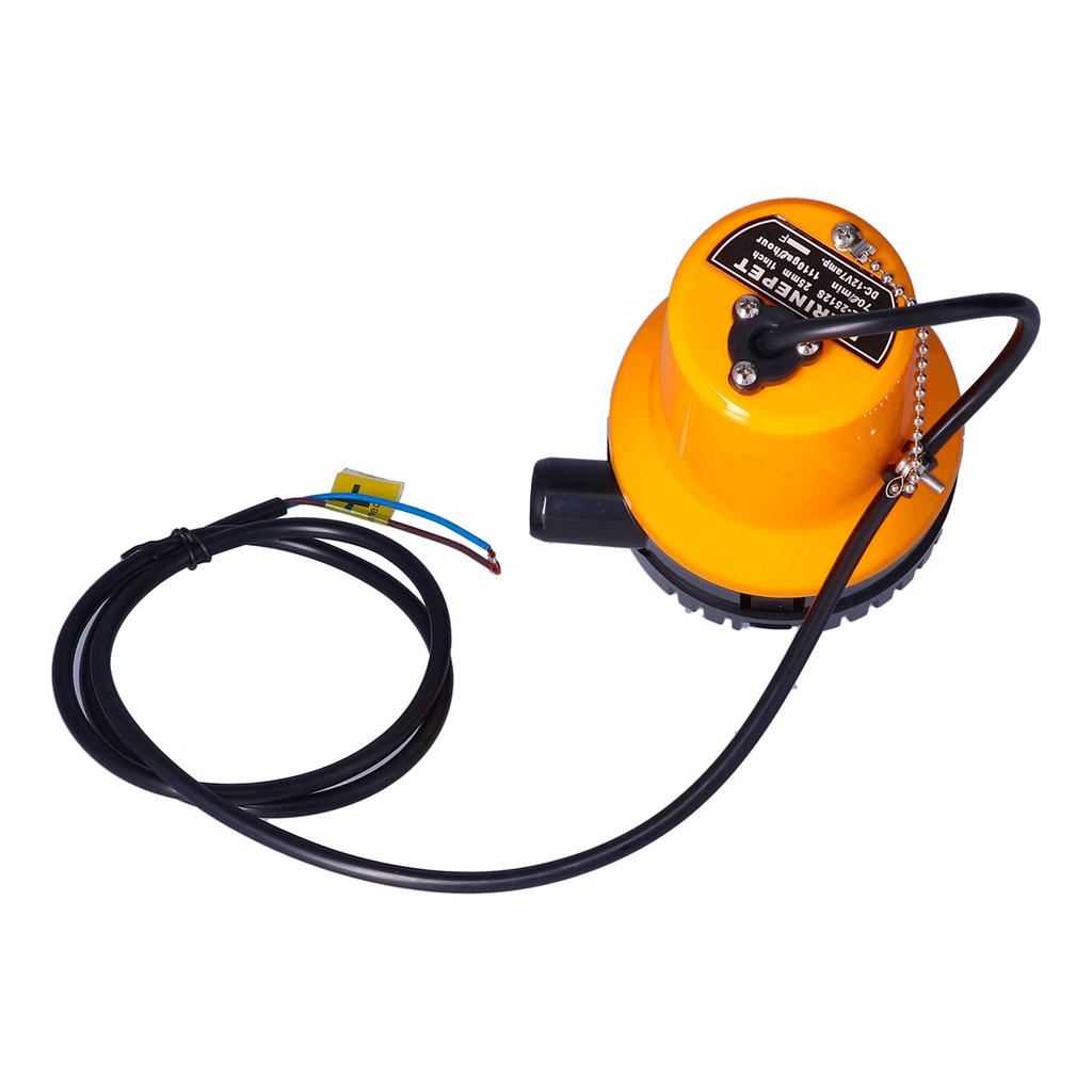 12V Marine Electric Bilge Pump Submersible 5400rpm Horizontal Shaft Position Vane Drive