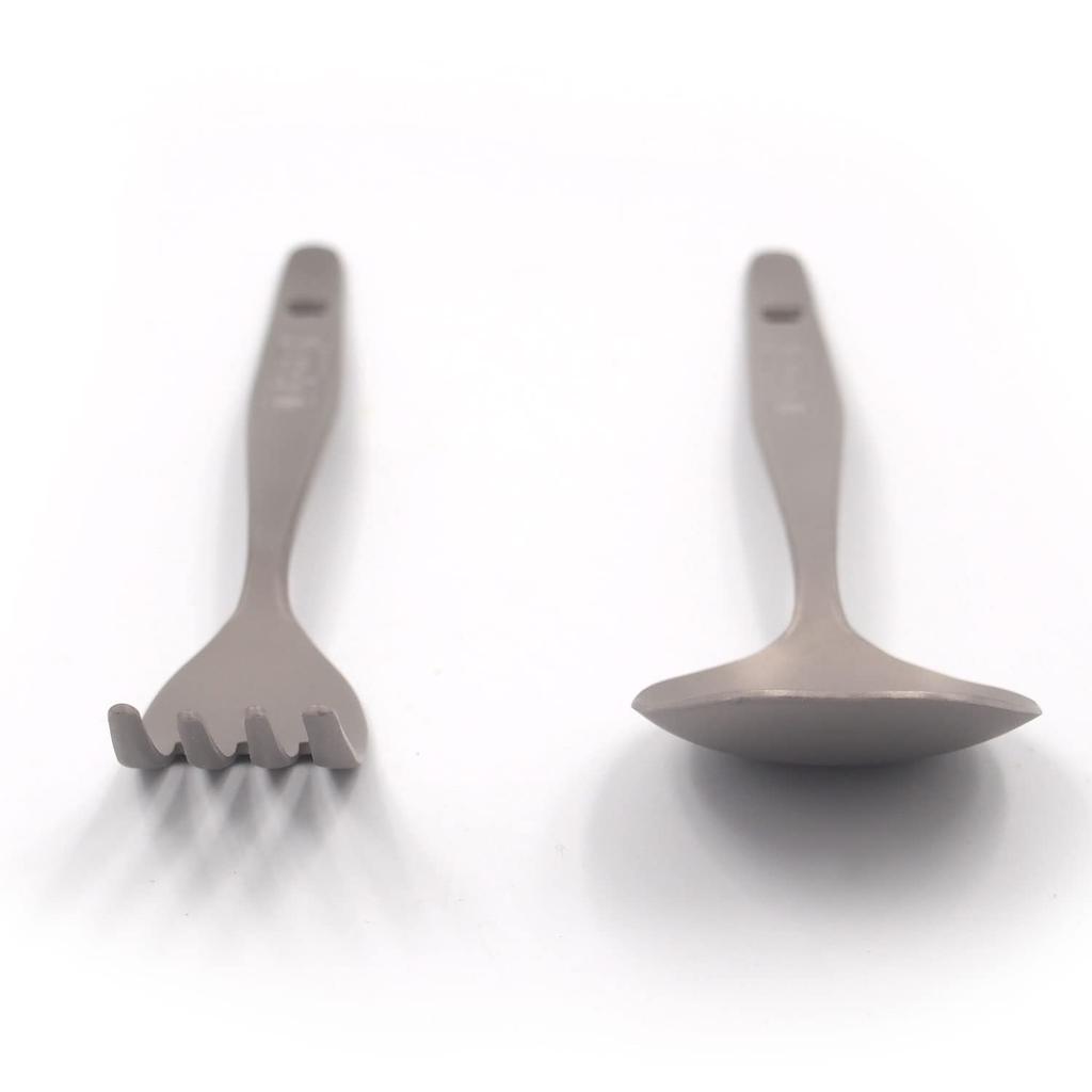 В Village blacksmith набор столовых приборов для кемпинга из чистого титана с футляром Титановый набор, изготовленный в [Сделано в Tsubame-Sanjo] (ложка вилка) MK-6029 ложка/вилка