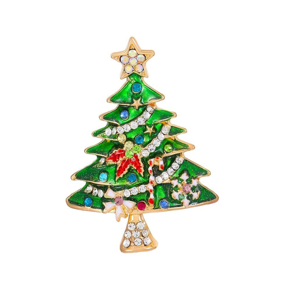 Clothes Accessories Christmas Brooch Korean Style Christmas Tree Brooch Gift