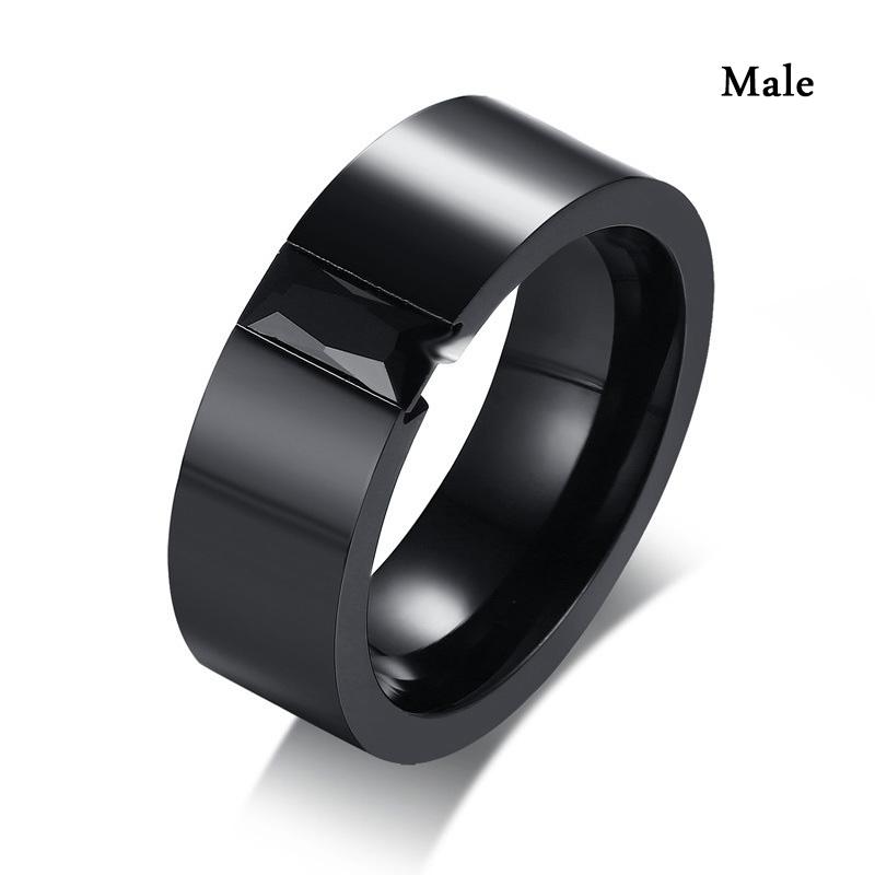 Парные кольца для него и для нее, черное золото, женское кольцо с фиолетовым цирконом, обручальное кольцо из титановой стали, мужское кольцо, обручальное кольцо, ювелирные изделия, подарки