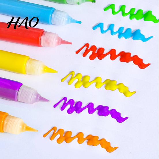 3D Graffiti Pens for DIY Projects 6 Colors Popcorn Pens, Relief Art Pen, Puffy Craft Materials School Drawing Cards, Crafts, Work on Different
