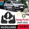 4Pcs Car Mudguard for BYD SONG PLUS DM-i EV 2022 Front Rear Mudguards Splash Guards Fender Mudflaps Car