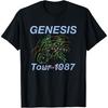 Genesis Invisible Touch Tour 1987 Черная футболка с круглым вырезом классического кроя