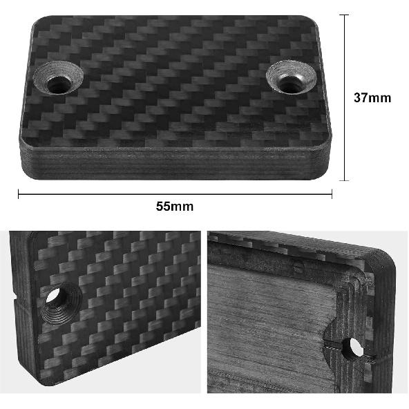 NICECNC Carbon Fiber Front Brake Reservoir Cover Compatible with Yamaha Raptor 700 2013-2026, Compatible with Honda TRX400X 2009-2014,See Fitments,