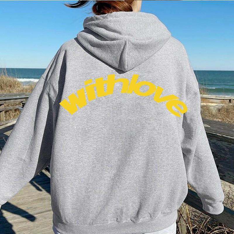 Oversized Drop Shoulder Hooded Sweatshirt Men Women Loose Fit Sporty Casual Cotton Blend Pullover With Side Pockets