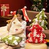 Christmas Tree Plush Pillow Cartoon Stuffed Toy Soft Sofa Cushion Holiday Home Decoration for Couch Bed