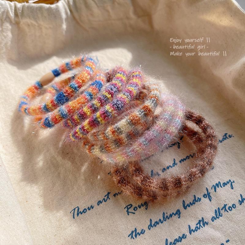 Autumn/Winter 2024 High-Elasticity Plush Hair Headband & Leather Case Set