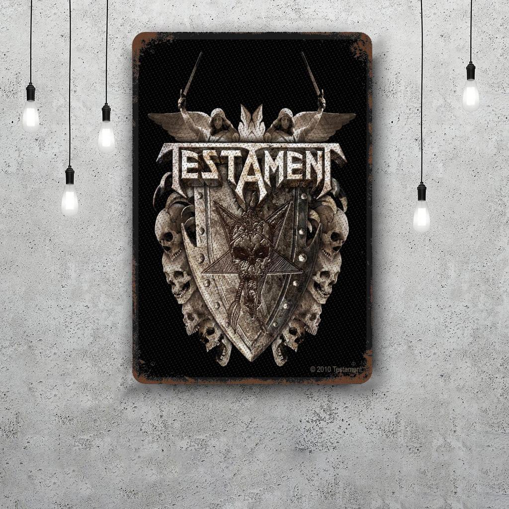 Testament Classic Poster Rusty Metal Plaque Retro Decorative Plate Bar Man Cave Garage Club Metal Sign Wall Decoration