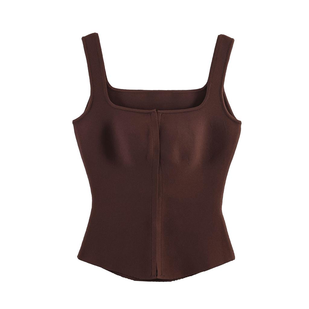 ZAZA homemade European and American style, wholesale women's clothing, fashionable and versatile temperament, corset-type knitted sweater top