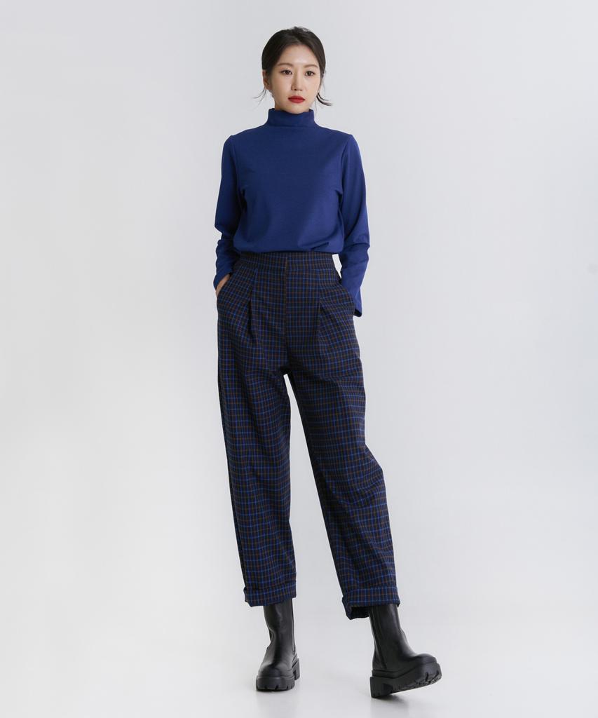 Брюки в клетку Peulleio _ Синие
