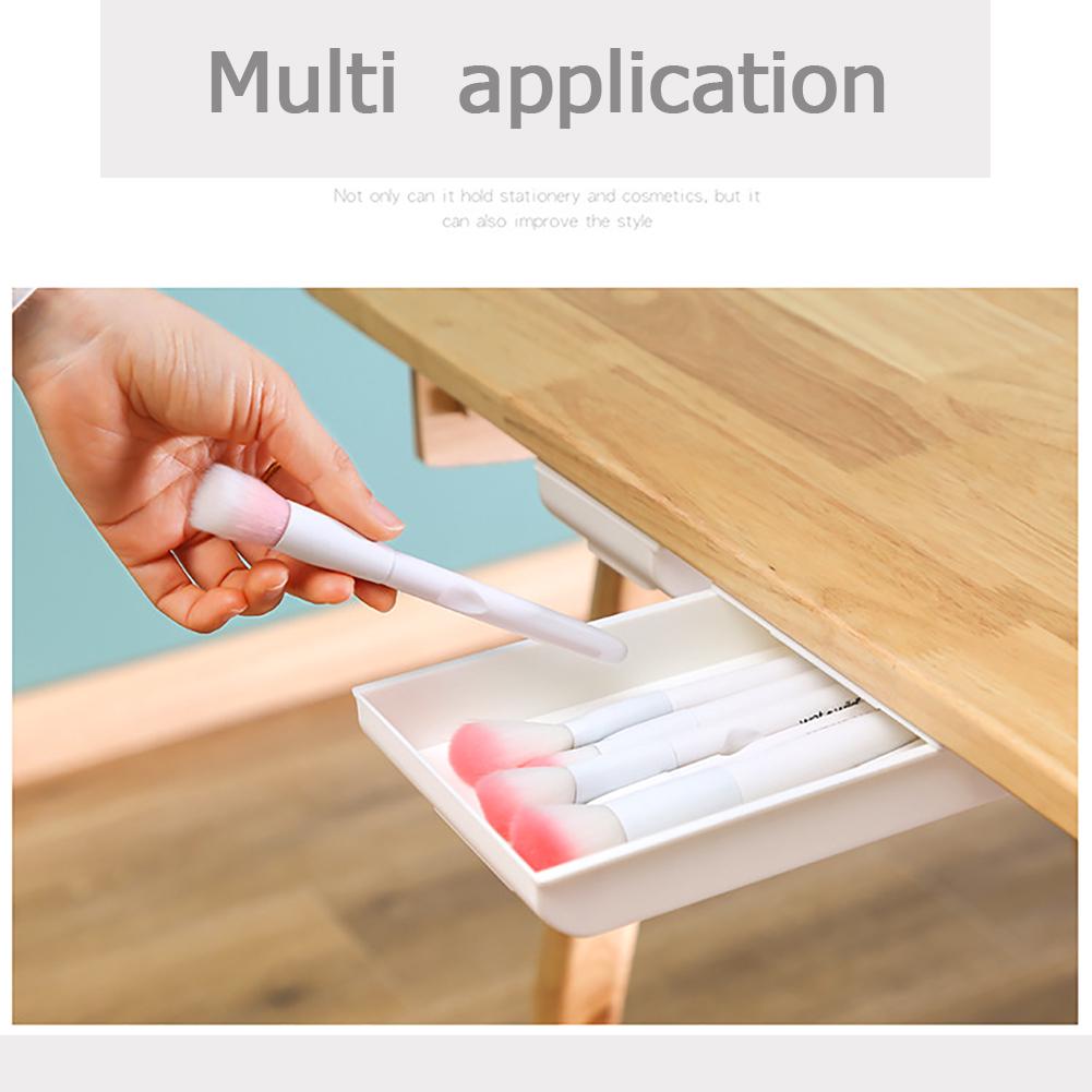 Table Drawer Storage Box Under Desk Self-adhesive Desktops Organizers Trays Box for Household Bedroom Accessories