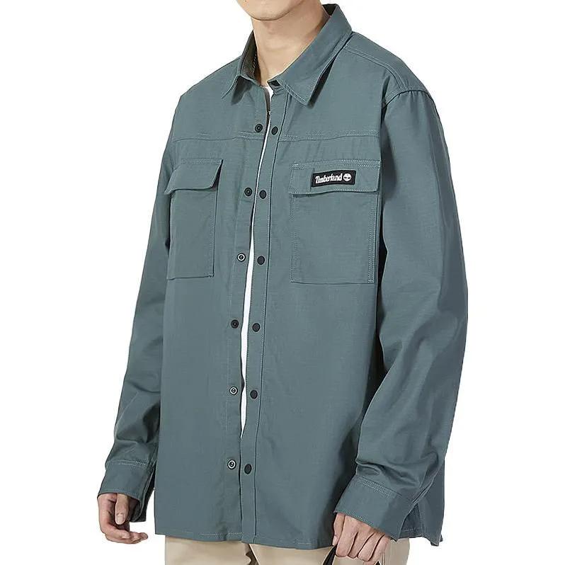 Timberland Long Sleeved Men's Green (Unisex) Shirts A22AZ 392