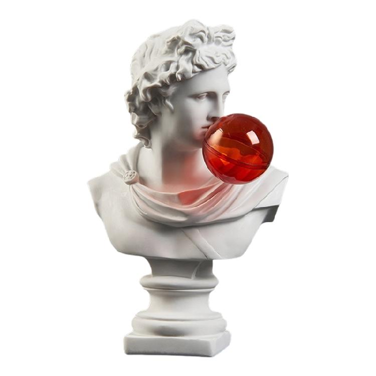 Уникальная смоляная греческая фигурка, выдувающая пузыри, Классический греческий бюст-скульптура для добавления веселья на стол и в жилое пространство