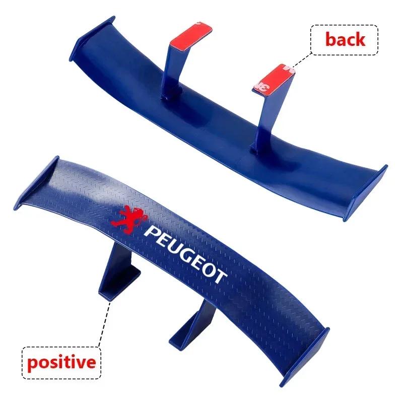 For Peugeot Carbon Fiber Look Car Mini Rear Spoiler Mini Wing Small Model For Peugeot 206 308 307 208 207 3008 2008 508 407 301
