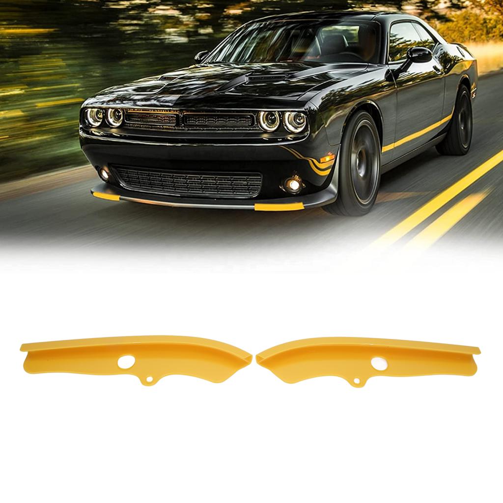 2pcs Front Bumper Lip Protector ABS Replacement for Dodge Challenger SRT 392 2015?2018