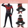 Into The Spiderman Spiderverse Kids Adult Costume Miles Morales Suit Cosplay