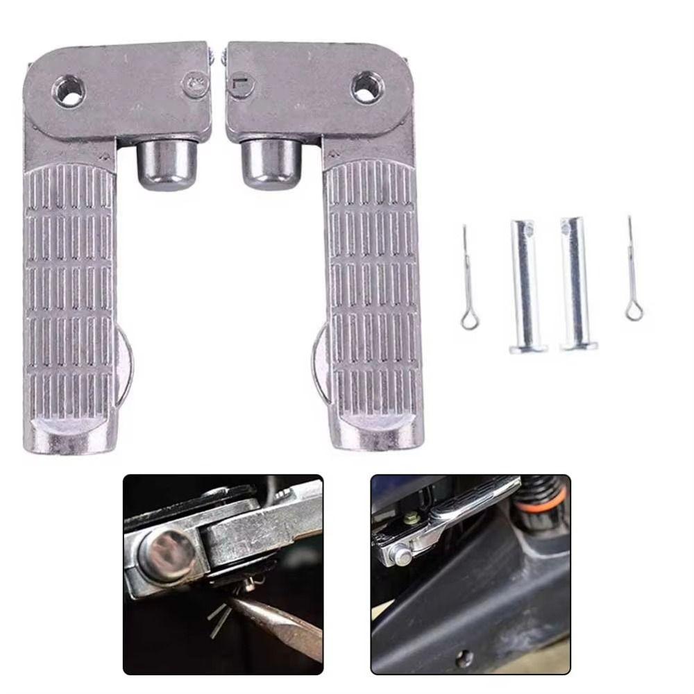 Aluminum Zinc Zinc Alloy Motorcycle Foot Pegs Non Slip E Bike Foot Rests  Replacement Parts