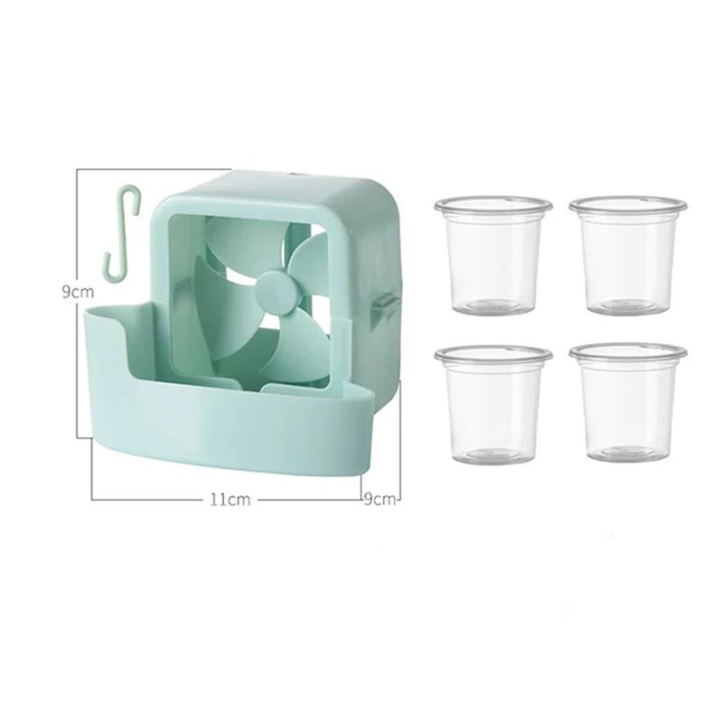 Hanging Fan Cooling Tool With 4 Ice Cup Add Ice Cubes Fan Tool Shaking Head Fan For Rapid Cooling Home Fan Cooling Accessories