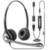 Wantek USB 3.5mm Type-C Headset, Binaural, with Noise-Canceling Microphone and Online Control, Wired PC Headphones for Skype, Web Conferencing,
