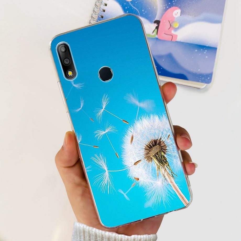 Phone Case For Asus Zenfone Max Pro M2 ZB631KL ZB633KL Silicone Soft Cover Transparent  Capa Flower Jelly Girl Bumper asus ZB631