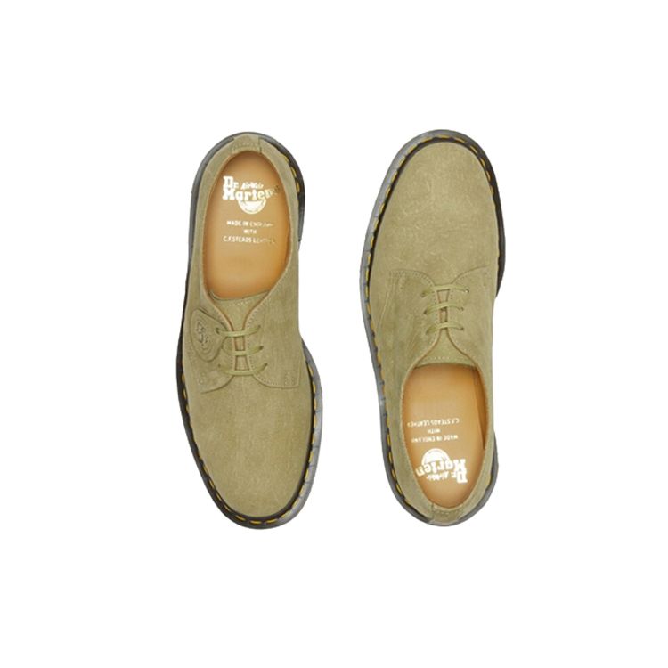 Dr. Martens Зеленые оксфордские кроссовки унисекс из нубука 1461 Made In England 27365300