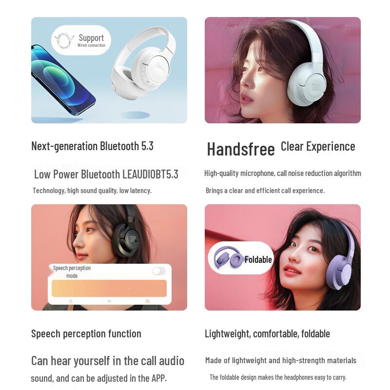 JBL Беспроводные Bluetooth накладные наушники TUNE 720BT