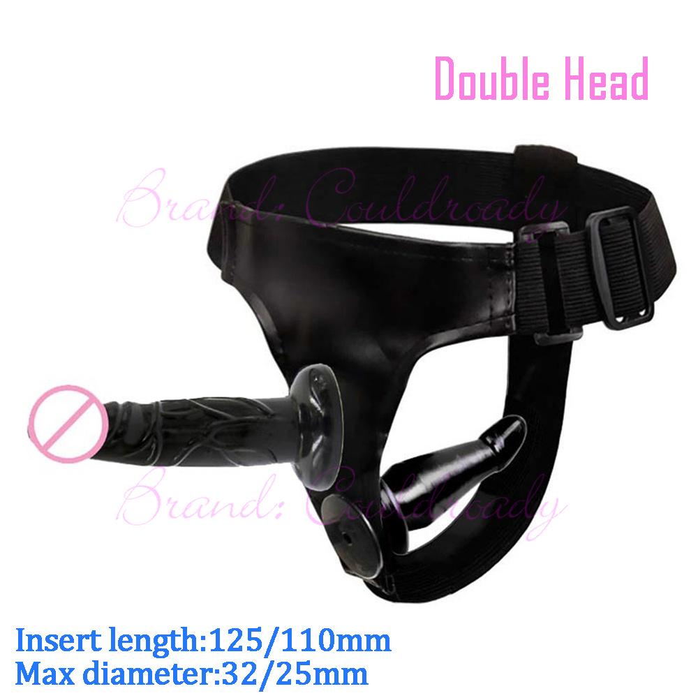 Double Penis Dual Ended Strapon Ultra Elastic Harness Belt Strap On Dildo Adult Sex Toys for Woman Couples Anal Soft Dildos