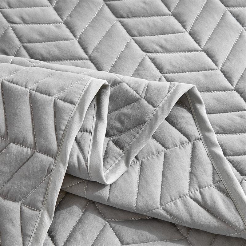 3pcs Set Quilted Bedspread, Solid Color Soft Breathable Bedsheet, 230*230cm+2pcs Pillowcase 51*66cm