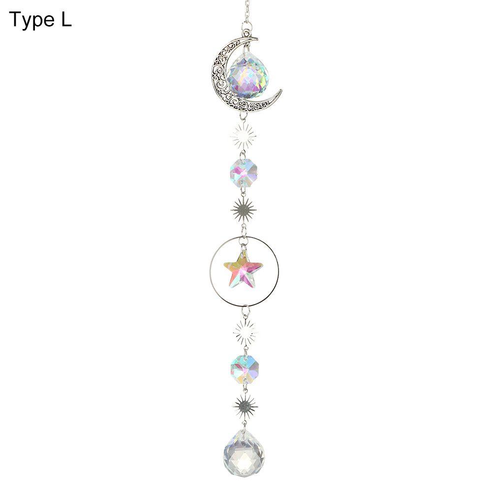 Украшение Занавески Украшение Подвесные Призмы Подвеска Звезда Луна Кристалл Музыка ветра Ловец солнца