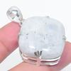 Natural Rainbow Moonstone Gemstone 925 Sterling Silver Pendant 1.85" C9S06