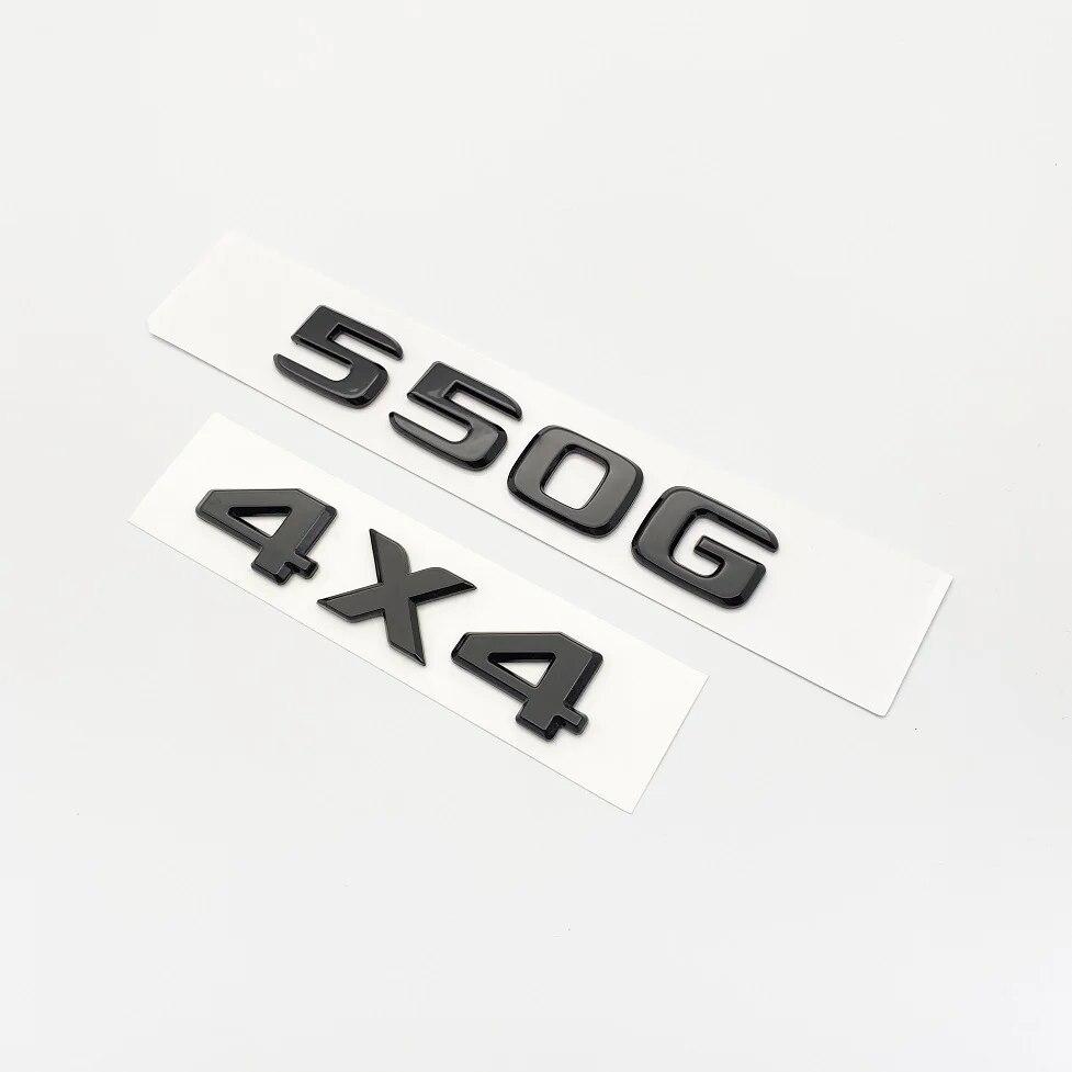 Glossy Black Letters 550G 4X4 850 550 D35 B40 D6S B63 Emblem for Mercedes Benz Brabus G Car Fender Trunk Rear W464 Logo Sticker
