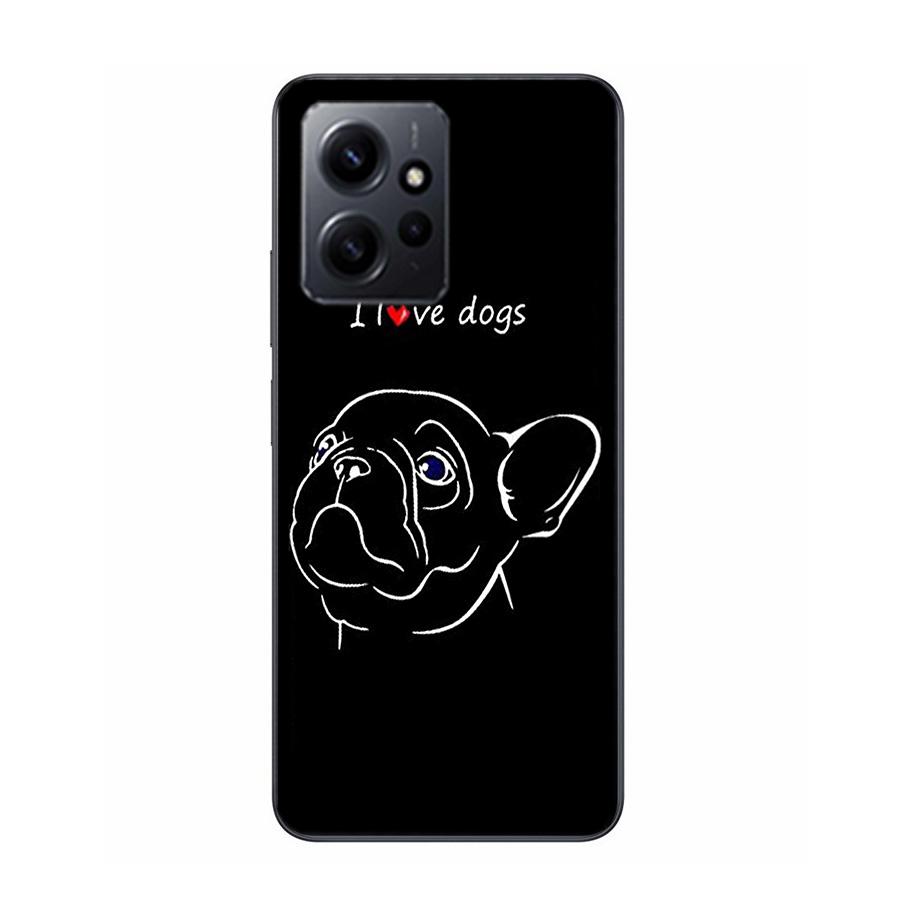 French Bulldog Black White Phone Case For Redmi Note 13 5G 14 Pro Plus Redmi 12 12C 13C 14C 10 10A 10C 9 9C 9T 9A 8 8A K70 Pro T