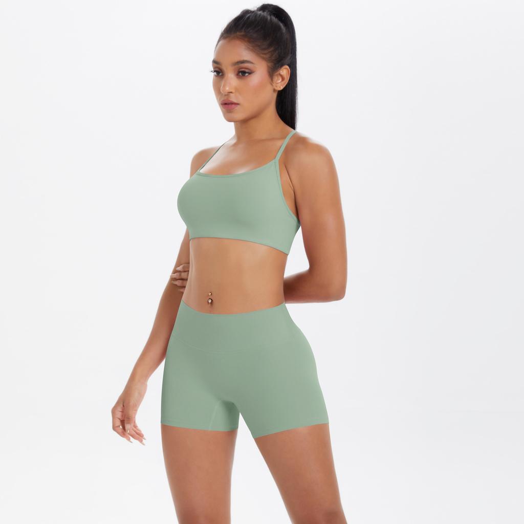 Новый спортивный костюм для отдыха на природе, вдохновленный облаками, для йоги, быстросохнущие облегающие шорты с перекрестной спинкой и эффектом лифтинга бедер, фитнес-комплект из двух предметов для женщин