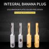 1Pcs Rhodium Plated Audio Speaker Banana Connector Solder Free Banana Adapter  Audio Video System