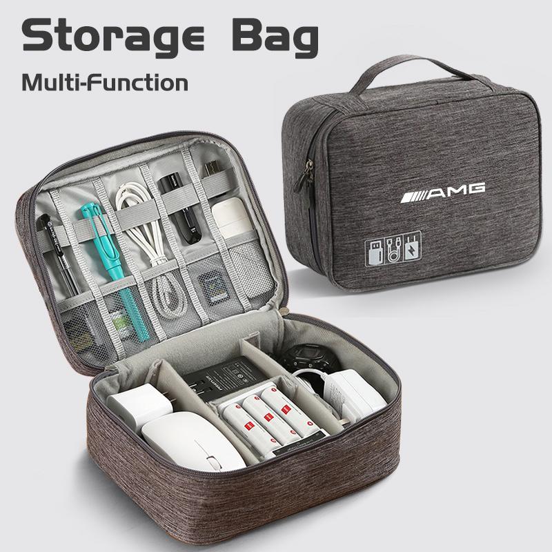 NFQ1   Keyring Multi-Fuction Car Storage Bag Waterproof Portable Large Case For Mercedes Benz AMG A C E Class W201 W210 W108 W204 W205