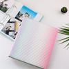 Macaron Gradient A5 Wide 3-Ring PU Leather Binder Photo Album for 3/4/6 Inch Cards, Large Capacity Loose-leaf Scrapbook