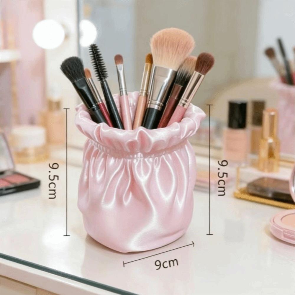 3D Printed Desktop Organizer Bucket Soft Pink Storage Container INS Pen Holder  Home Office